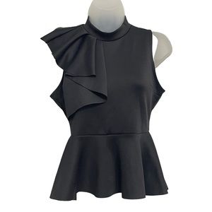 PEPLUM TOP Black